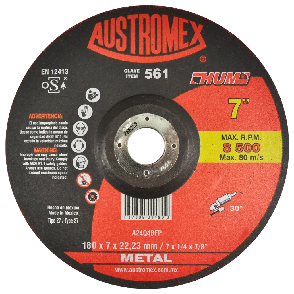 [AUDAC561-X] DISCO DESBASTE # 561 7 X 1/4 X7/8