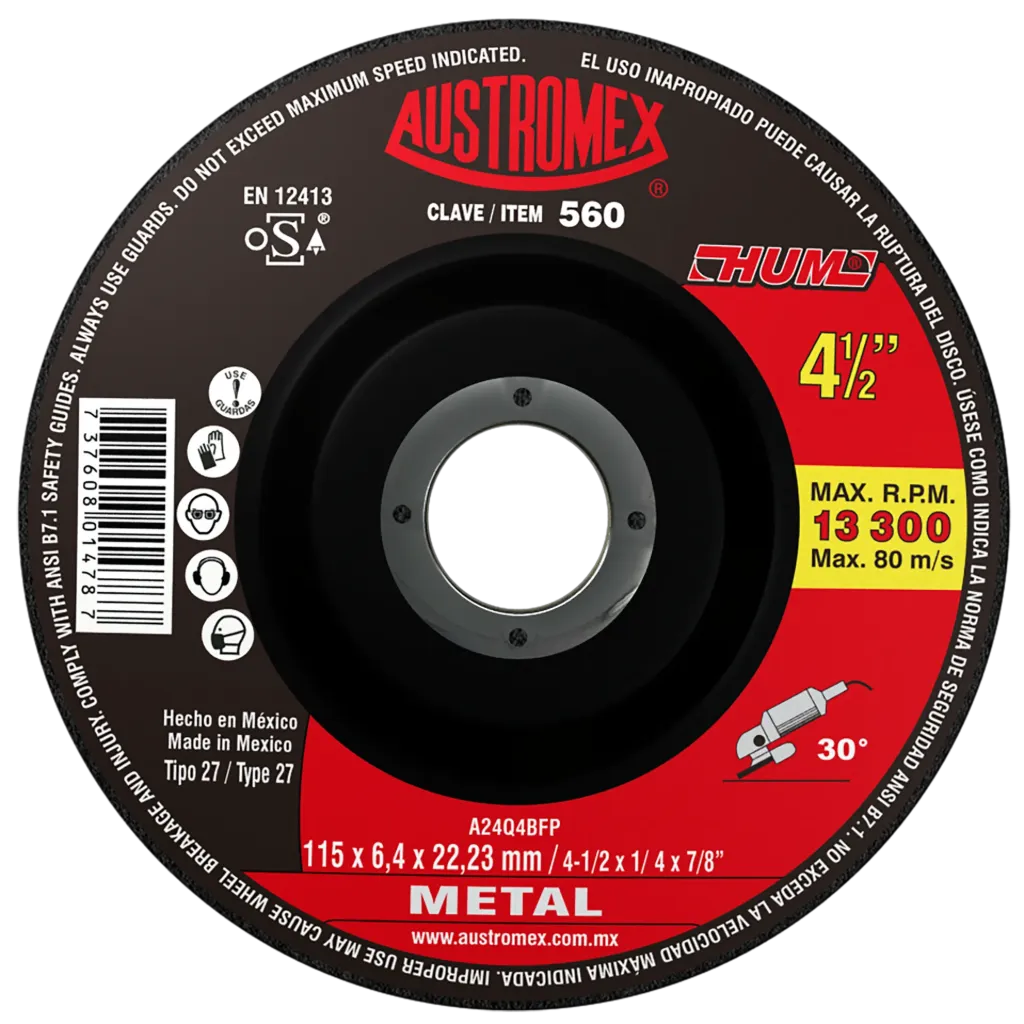 [AUDCO560-X] DISCO DESBASTE # 560 4 1/2" 1/4