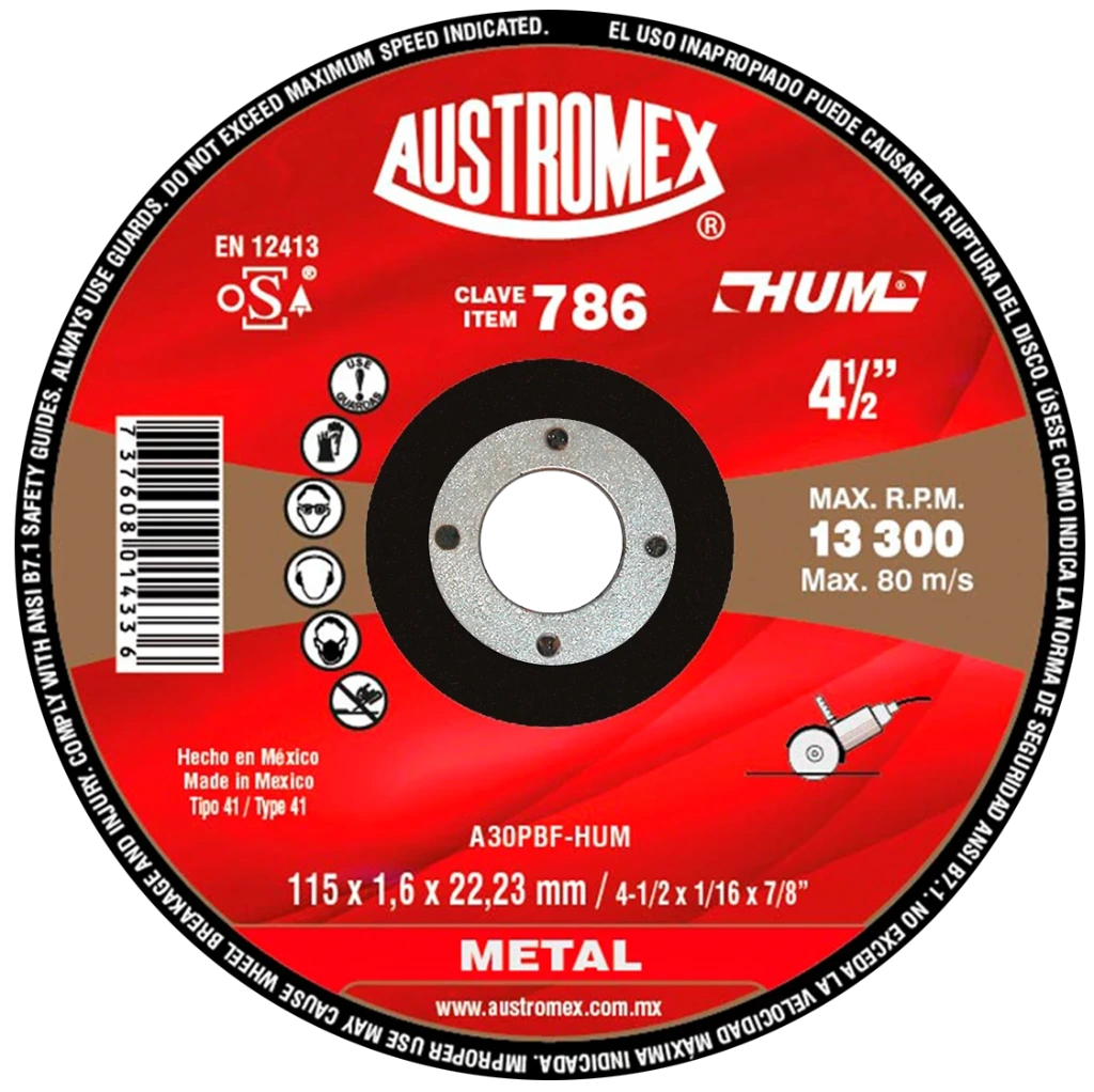 [AUDC0786-X] DISCO CORTE #786 4 1/2X1/16"