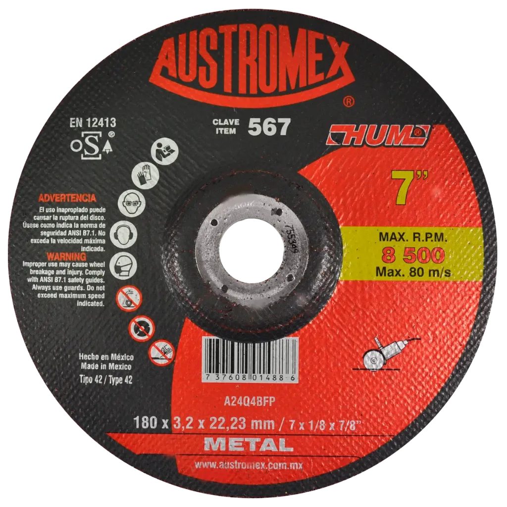 [AUDCO567-X] DISCO CORTE # 567 7 X 1/8X7/8