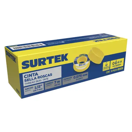 CINTA SELLA ROSCA 1/2"X7M SURTEK