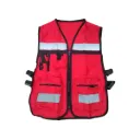 CHALECO BRIGADISTA ROJO UNITALLA