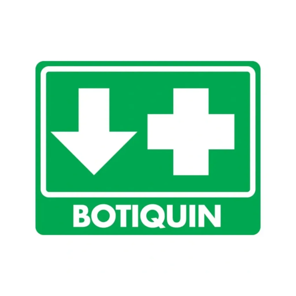 LETRERO "BOTIQUIN" 20X25 CMS