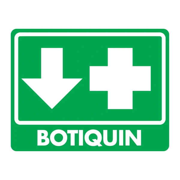 [EXTLEBOT-X] LETRERO "BOTIQUIN" 20X25 CMS
