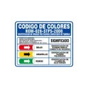 LETRERO CODIGO DE COLORES 40X50 MOD 232 ESTIRENO