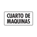LETRERO "CUARTO DE MAQUINAS" 20X40