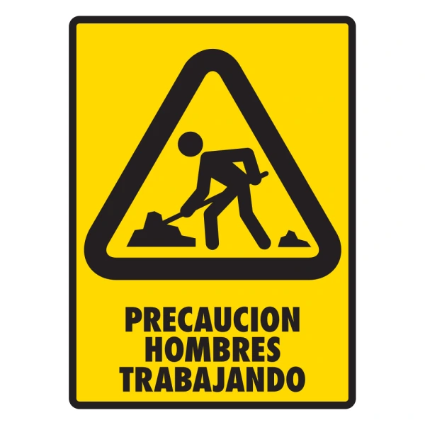 [EXTLEHTR-X] LETRERO "PRECAUCION HOMBRES TRABAJANDO"