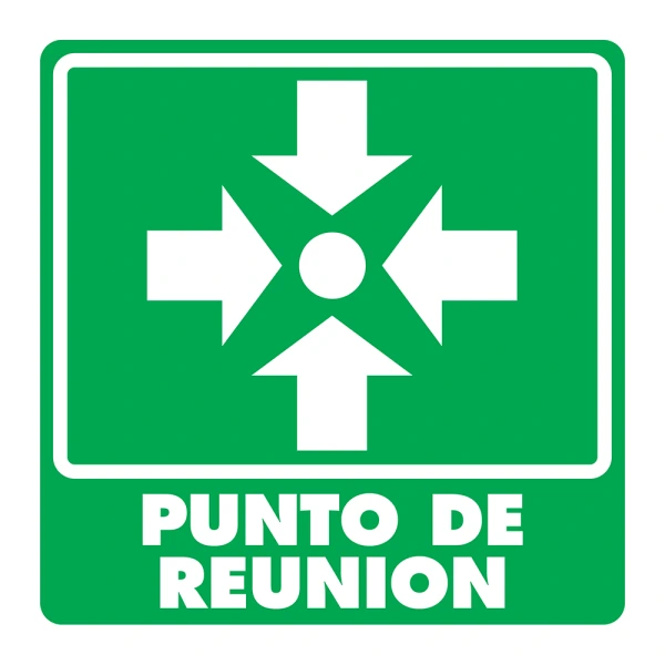 [EXTLEPUR-X] LETRERO "PUNTO DE REUNION" 40X40 CM