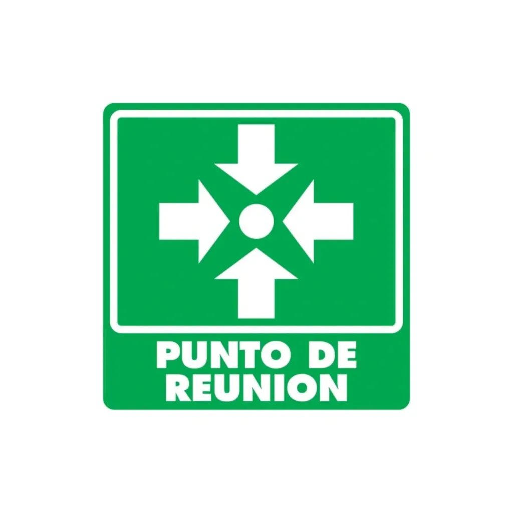 [EXTLEPUR-X] LETRERO "PUNTO DE REUNION" 40X40 CM