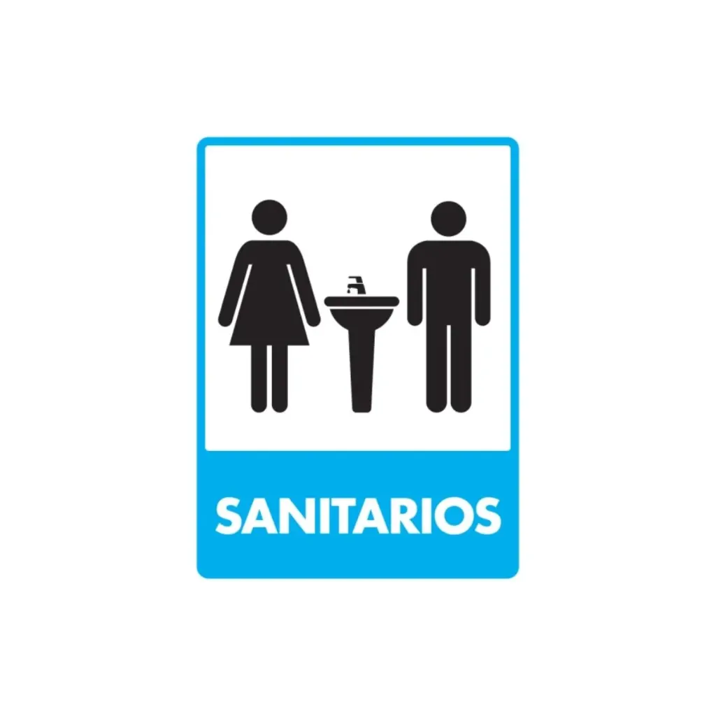 LETRERO "SANITARIOS" 30X40 CMS