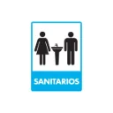LETRERO "SANITARIOS" 30X40 CMS