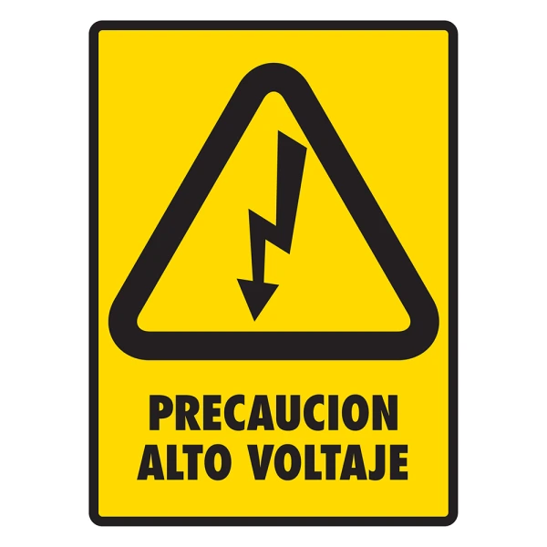 [EXTLEVOL-X] LETRERO "PRECAUCION ALTO VOLTAJE" 30X40