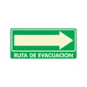 LETRERO "RUTA EVACUACION DERECHA" 20X40