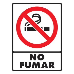 [FIRLETNF-X] LETRERO "NO FUMAR" 30X40 CMS