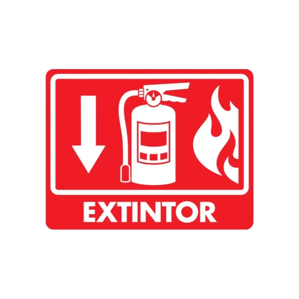 LETRERO "EXTINTOR" 20 x 25 CMS