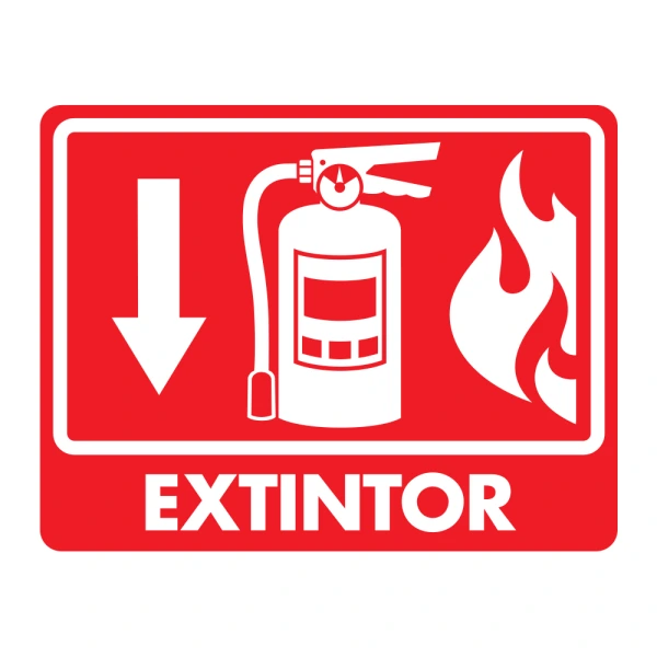 [SB033N13-X] LETRERO "EXTINTOR" 20 x 25 CMS