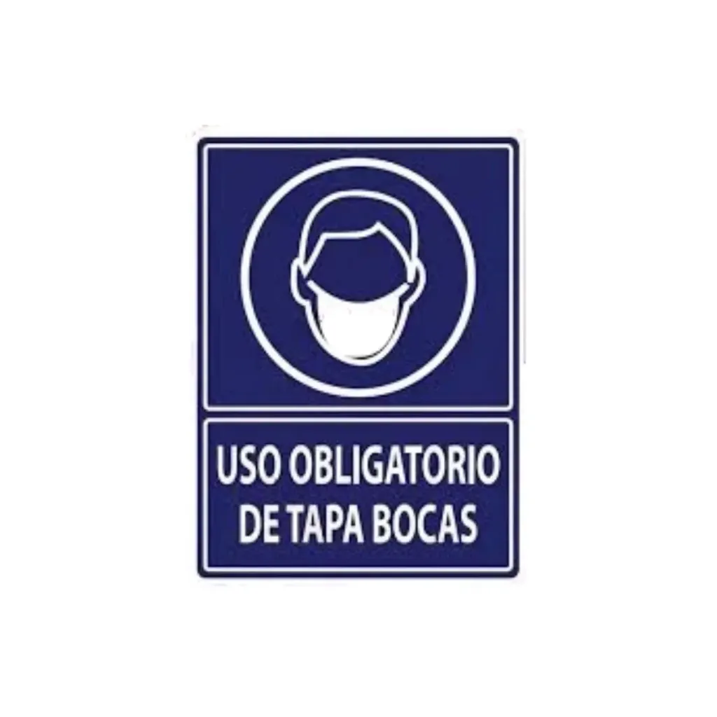 LETRERO "OBLIGATORIO TAPA BOCAS" 30X40