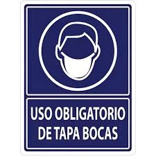 [SN222N13-X] LETRERO "OBLIGATORIO TAPA BOCAS" 30X40