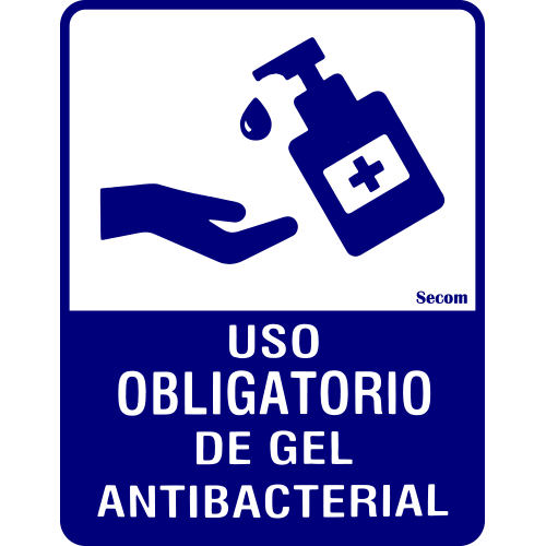 [SN227N13-X] LETRERO "GEL ANTIBACTERIAL" 30X30