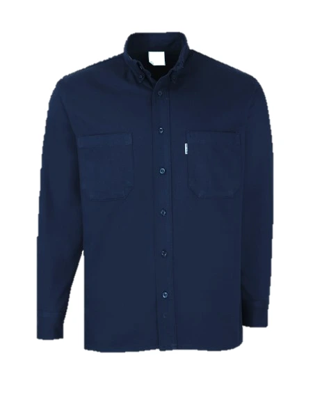 [SACAAZ34-X] CAMISA AZUL M. 100% ALG. T-34