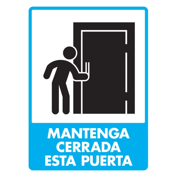[EXTLECCP-X] LETRERO "MANTENGA CERRADA ESTA PUERTA"