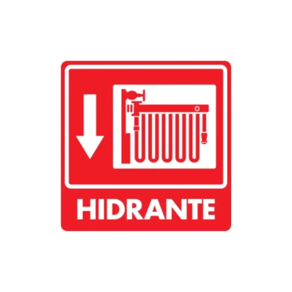 LETRERO "HIDRANTE" 25X25 CMS