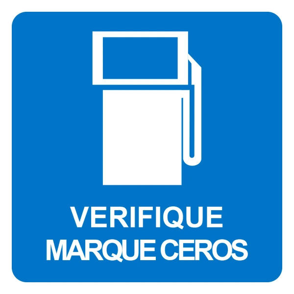 [EXTLEVER-X] LETRERO "VERIFIQUE MARQUE CEROS" 25X25