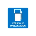 LETRERO "VERIFIQUE MARQUE CEROS" 25X25