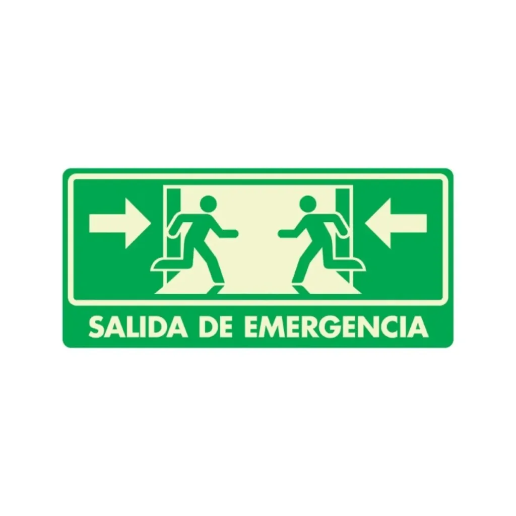 LETRERO "SALIDA EMERGENCIA" 20X40 CMS