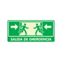 LETRERO "SALIDA EMERGENCIA" 20X40 CMS