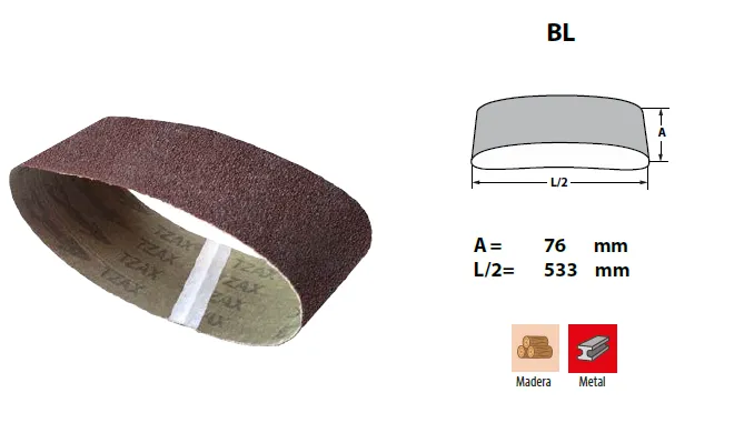 BANDA DE LIJA TZAX GRANO 80 MOD. 1021