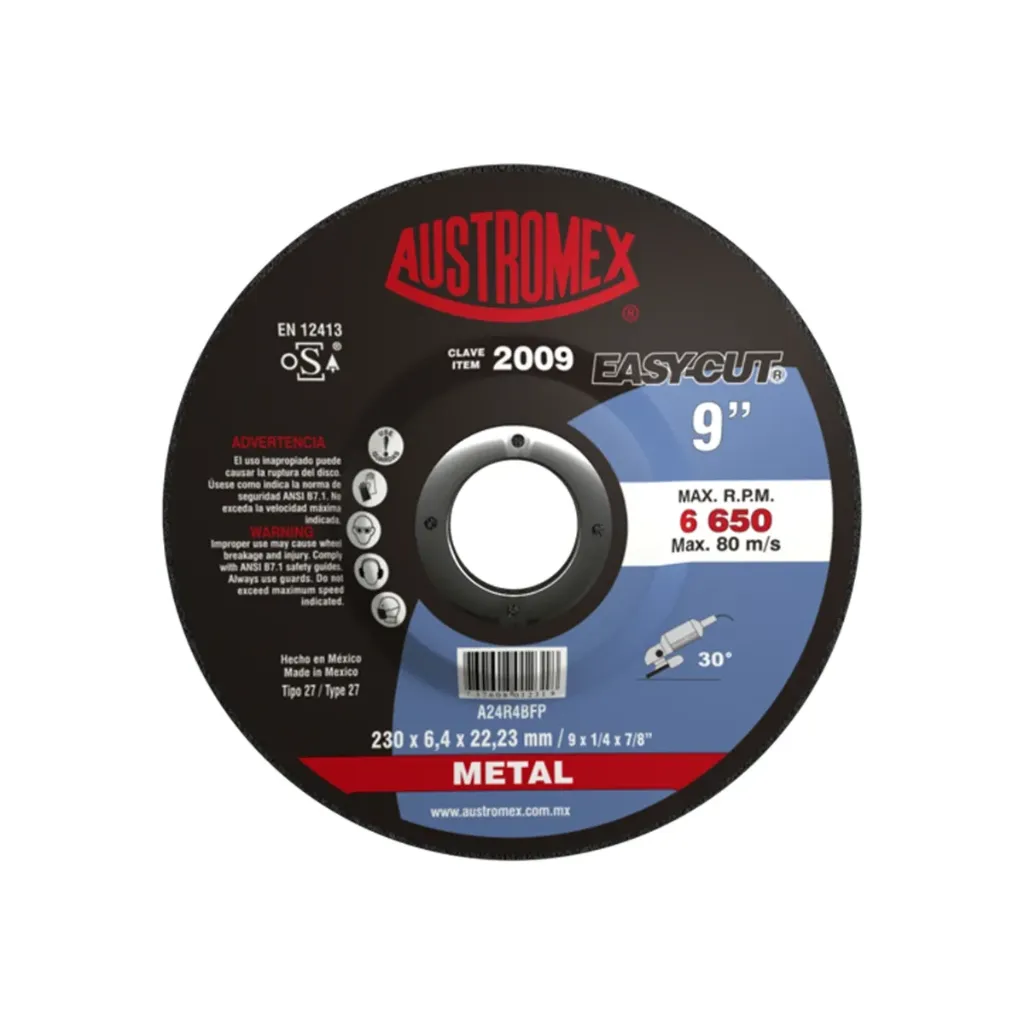 DISCO DESBASTE # 2009 9" X 1/4X7/8 METAL