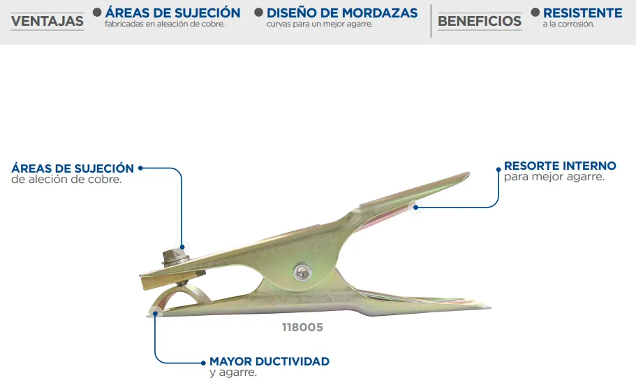 [INFPIN50] PINZA DE TIERRA 500 AMPERES 118008