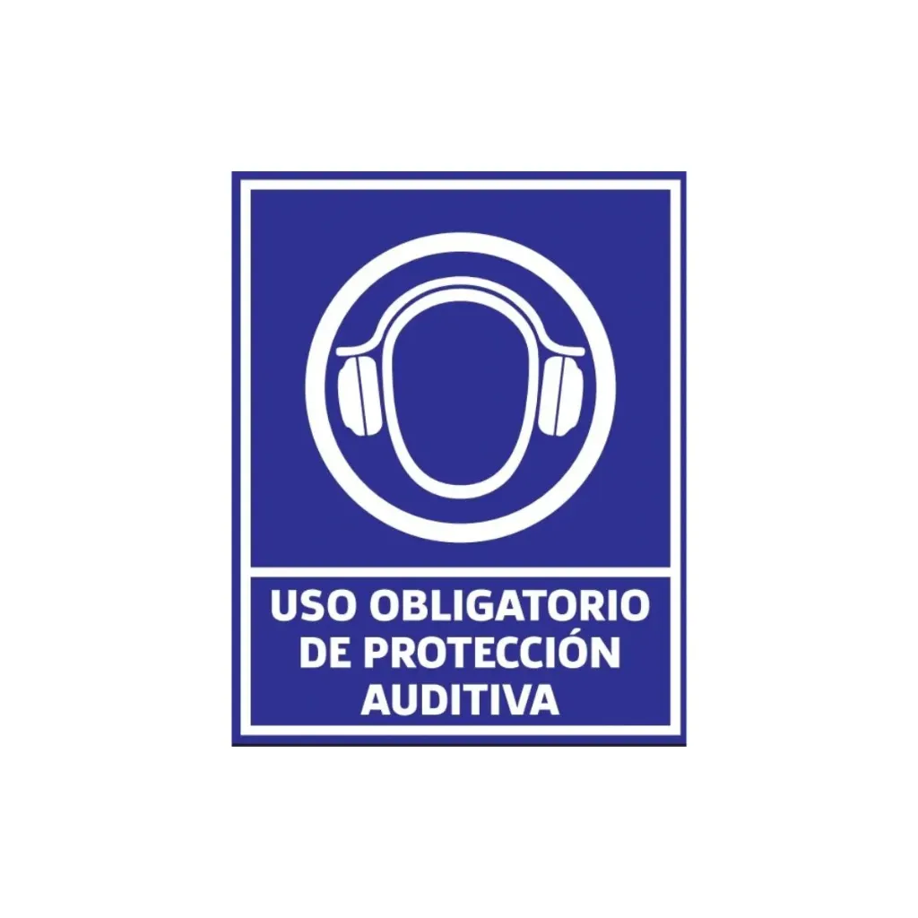 [LETROAUD-X] LETRERO "PROT AUDITIVA" 40X50 TROVICEL