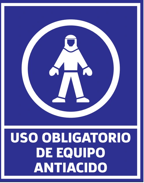[LETROEQ-X] LETRERO "EQUIPO ANTIACIDO" 40X50 TROVICEL