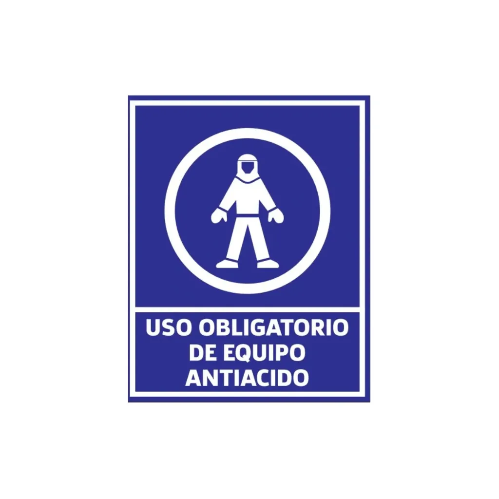 [LETROEQ-X] LETRERO "EQUIPO ANTIACIDO" 40X50 TROVICEL