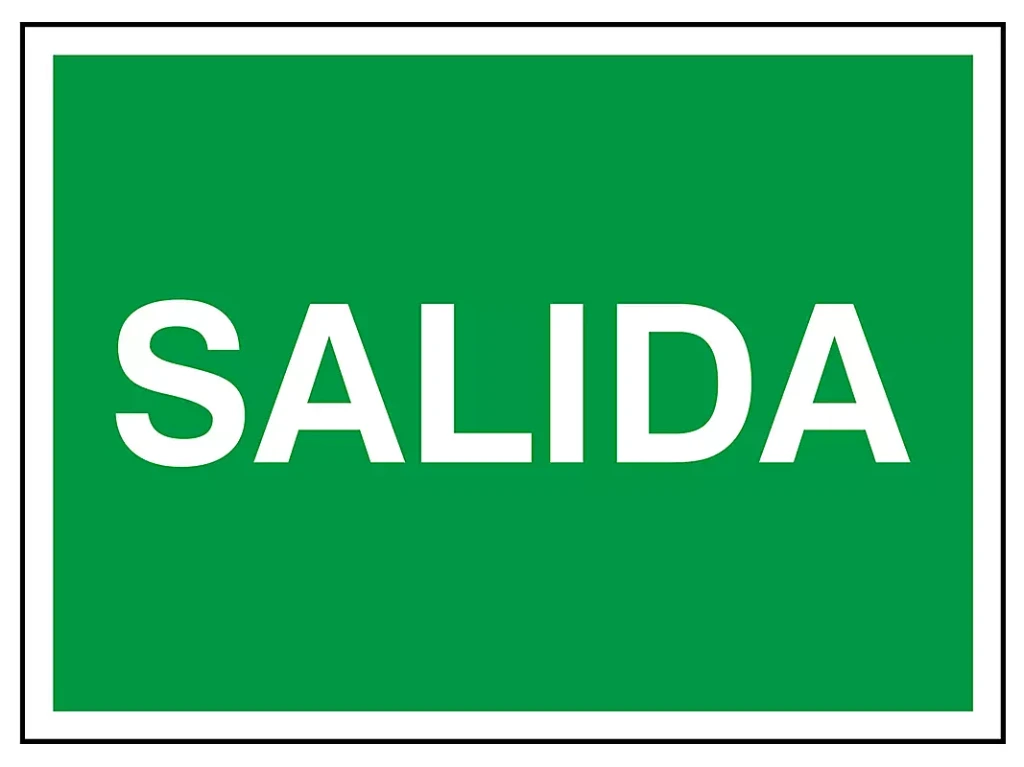 [LETROSAL-X] LETRERO "SALIDA" 40X50 TROVICEL