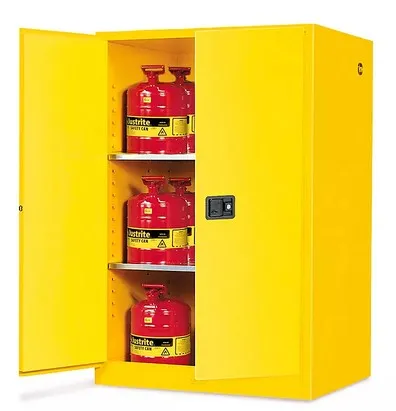 GABINETE PARA ALMACENAMIENTO DE INFLAMABLES ESTÁNDAR - PUERTAS MANUALES, AMARILLO 90 GAL