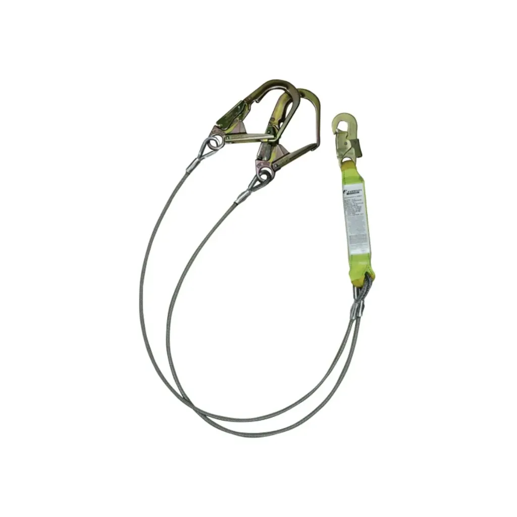 CABLE DE ACERO DOBLE GANCHO GRANDE CON AMORTIGUADOR 1.83 CM